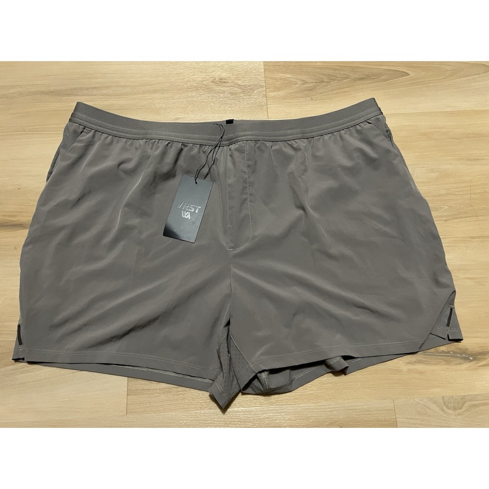NWT VRST‎ Men's 5" Accelerate Short XXL Lined Silver Shadow Shorts Gray